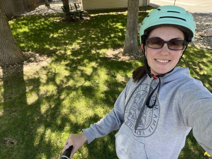 zanny merullo with her bike