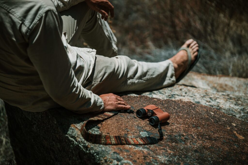 a person using nocs while exploring