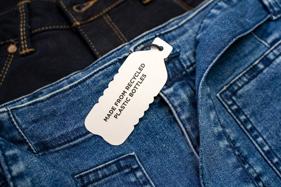 Modern clothes made from recycled plastic