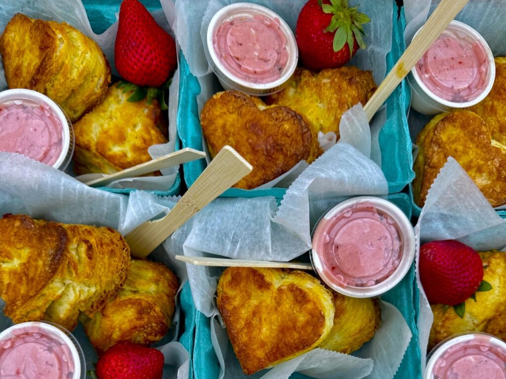 heart-shaped buttermilk biscuits