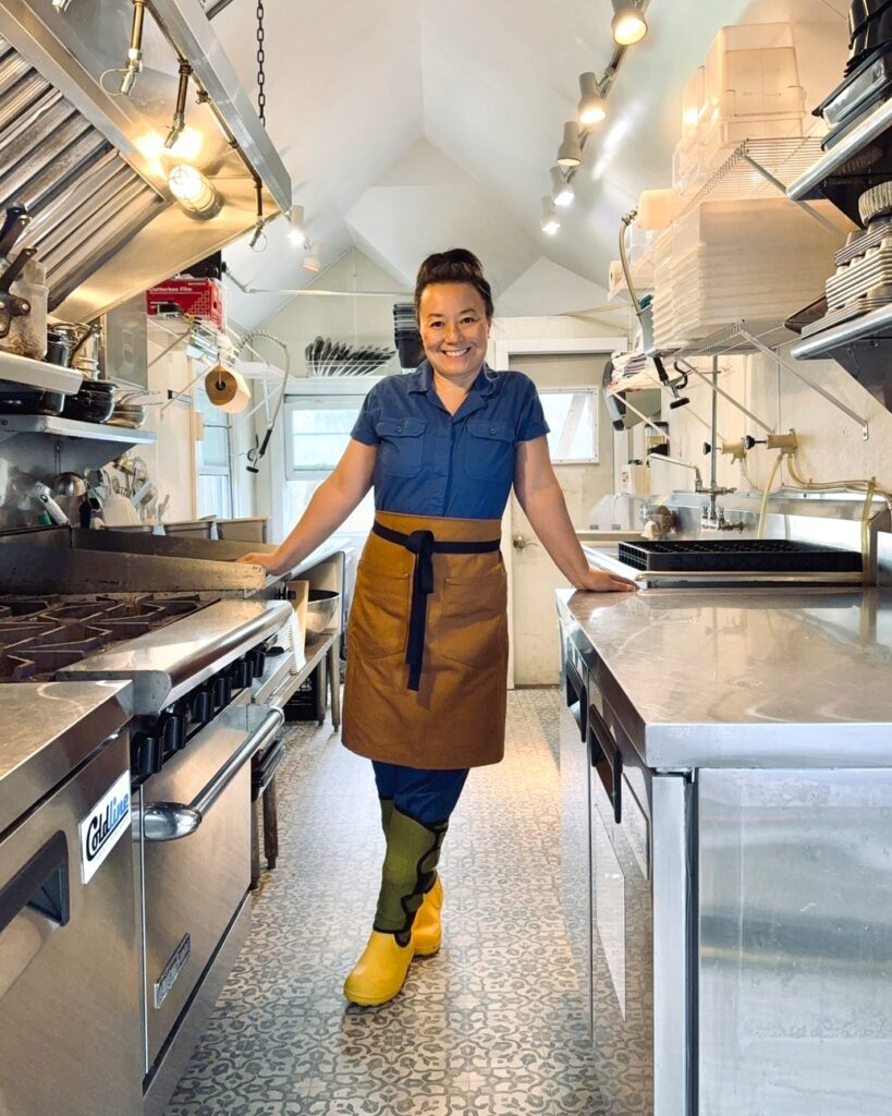 irene wong in the North Tabor Farm kitchen