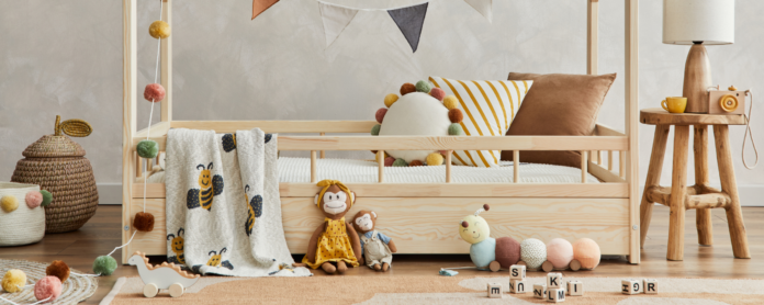 a nursery room filled with toys