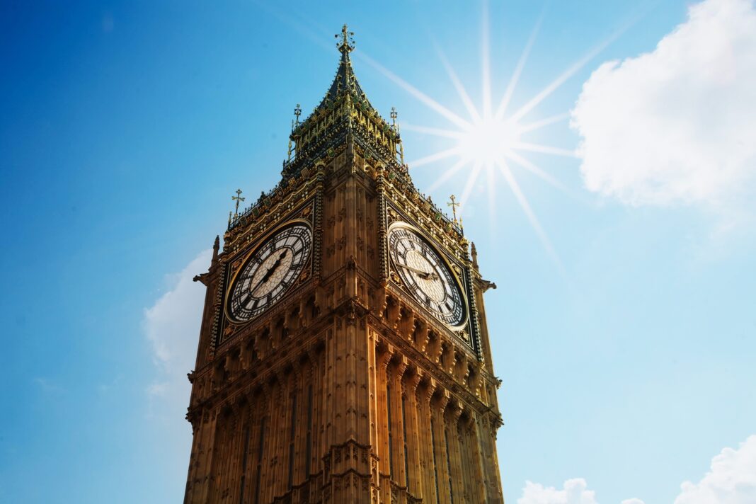 big ben clock in london on a sunny day