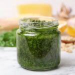 a jar of pesto