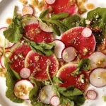 Radish Greens and Sesame Salad With Sliced Radishes