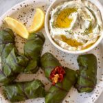 Stuffed Beet-Leaf Dolmades With a Yogurt, Dill, and Olive Oil Dip